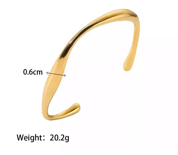 Wave Open Cuff Bracelet
