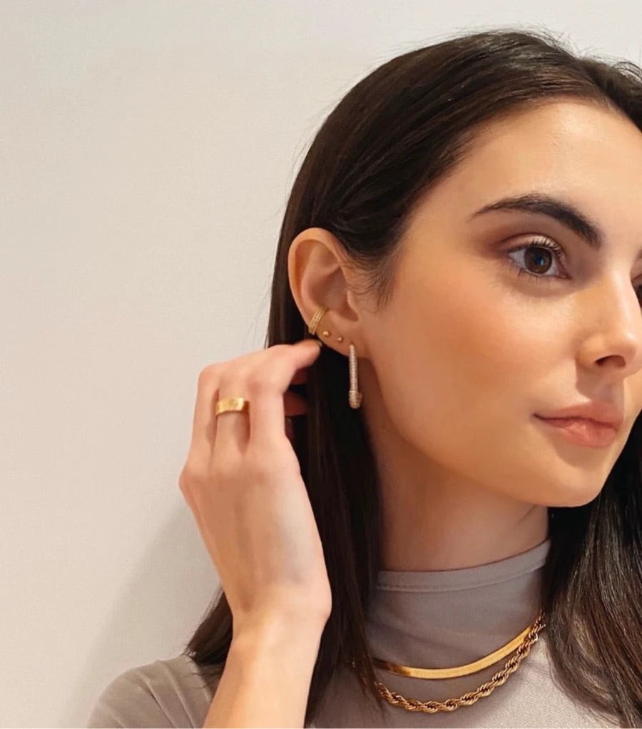 Glam Safety Pin Earrings