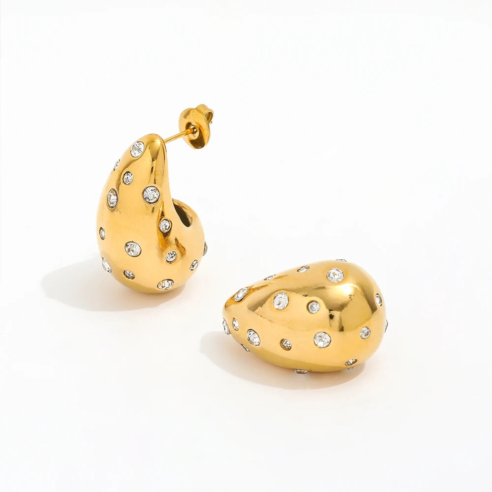 Studded Teardrop Earrings