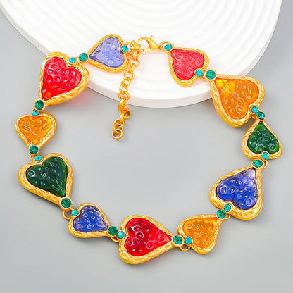 Heart Collar Multicoloured Necklace