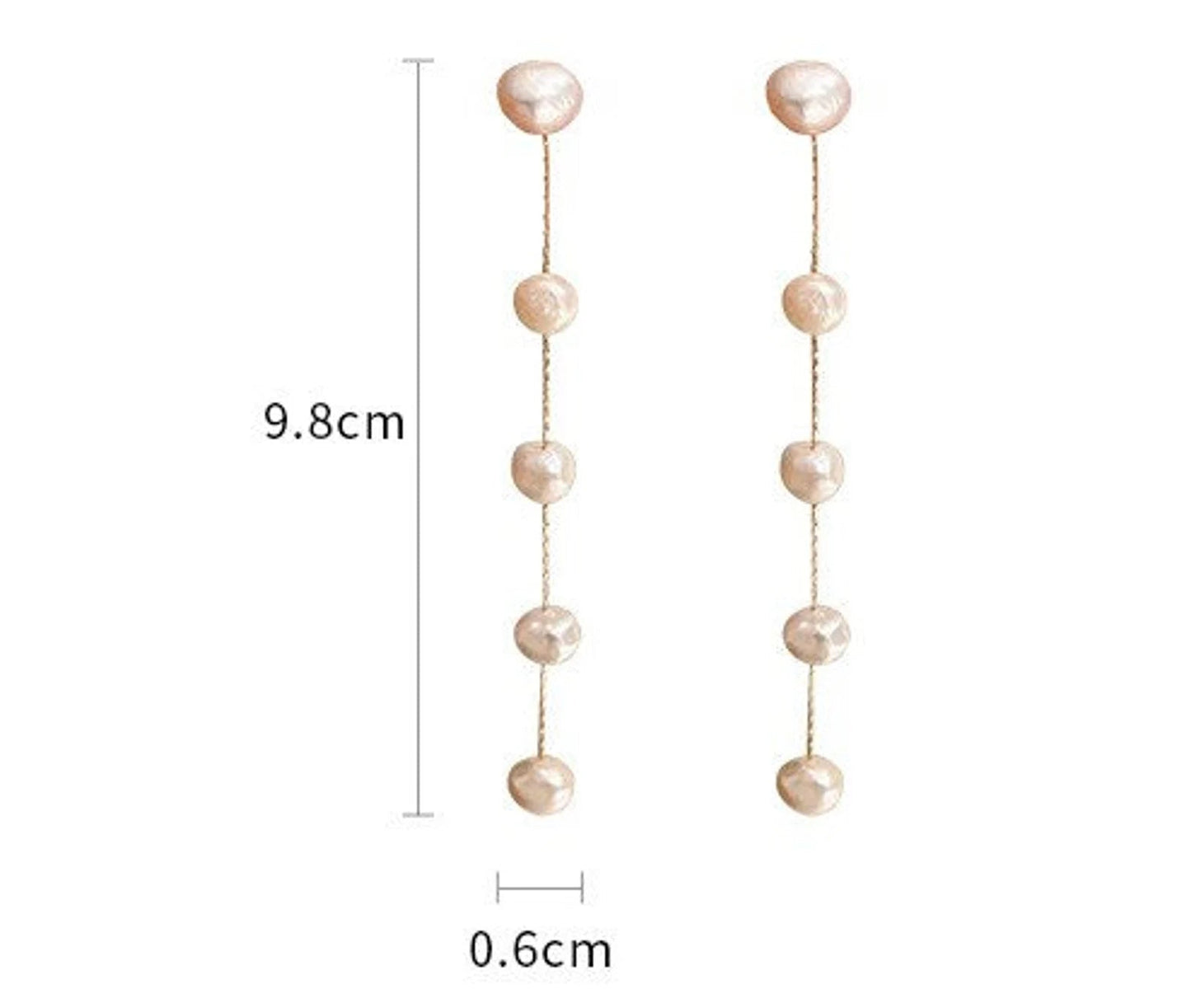 Pearl Tassel Drop Earrings