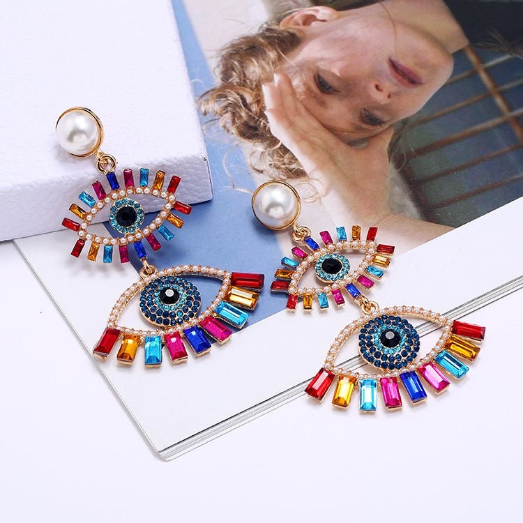 Harmony Evil Eye Drop Earrings