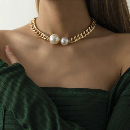 Cuban Pearl Choker Necklace