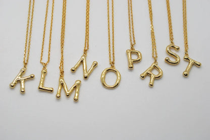 Bamboo Letter Necklace