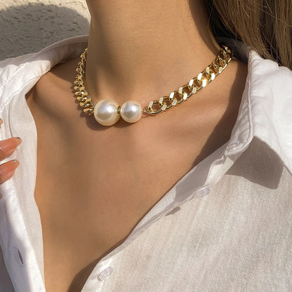 Cuban Pearl Choker Necklace