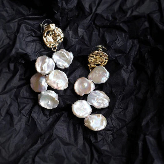 Keshi petal pearl earrings